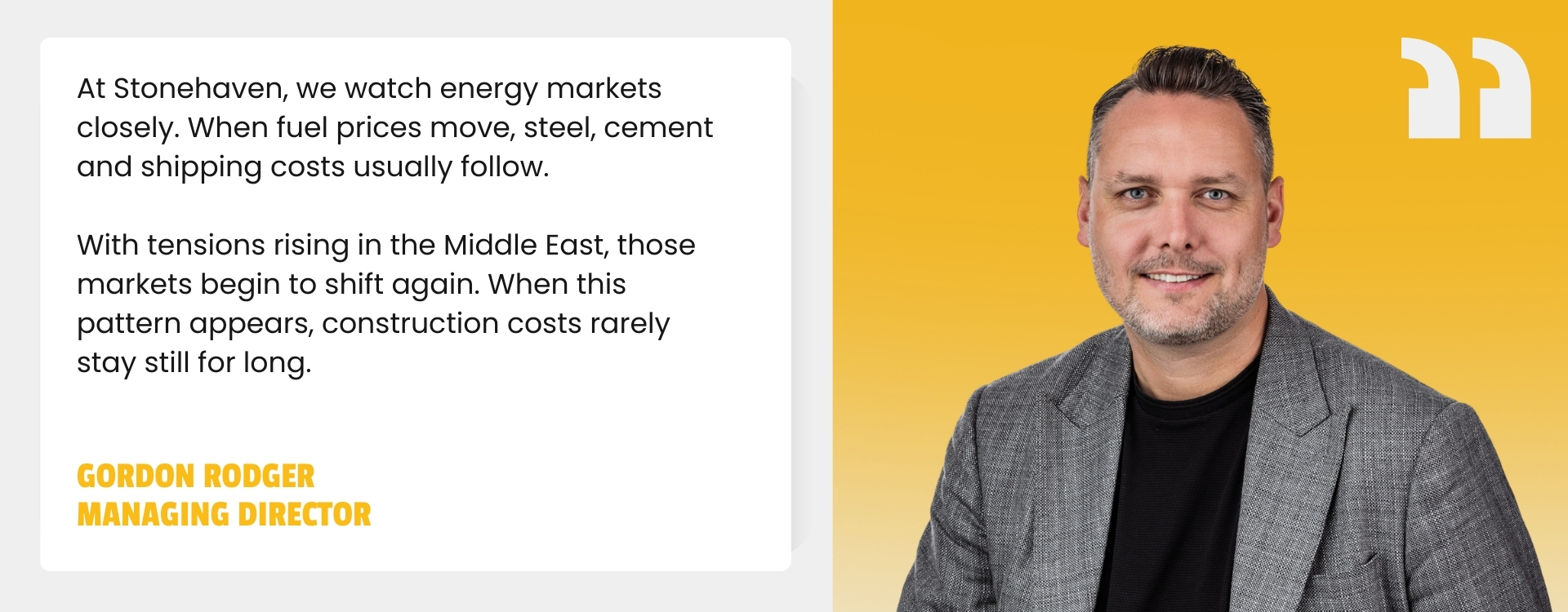 Quote on Stonehaven Insight