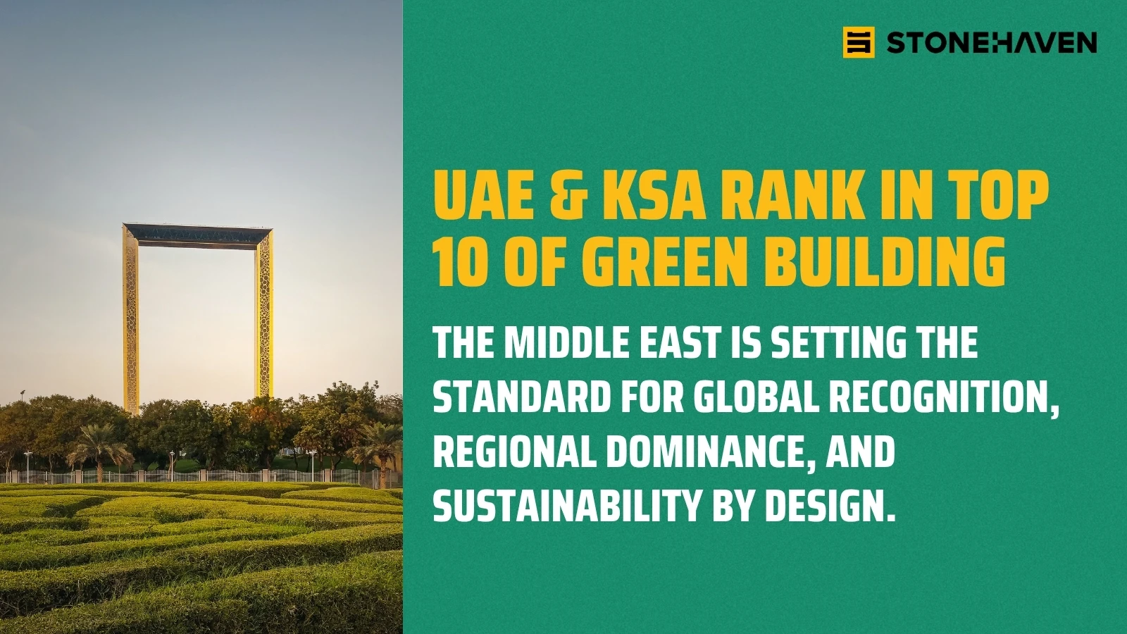 UAE and KSA rank in Top Ten of Green Building
