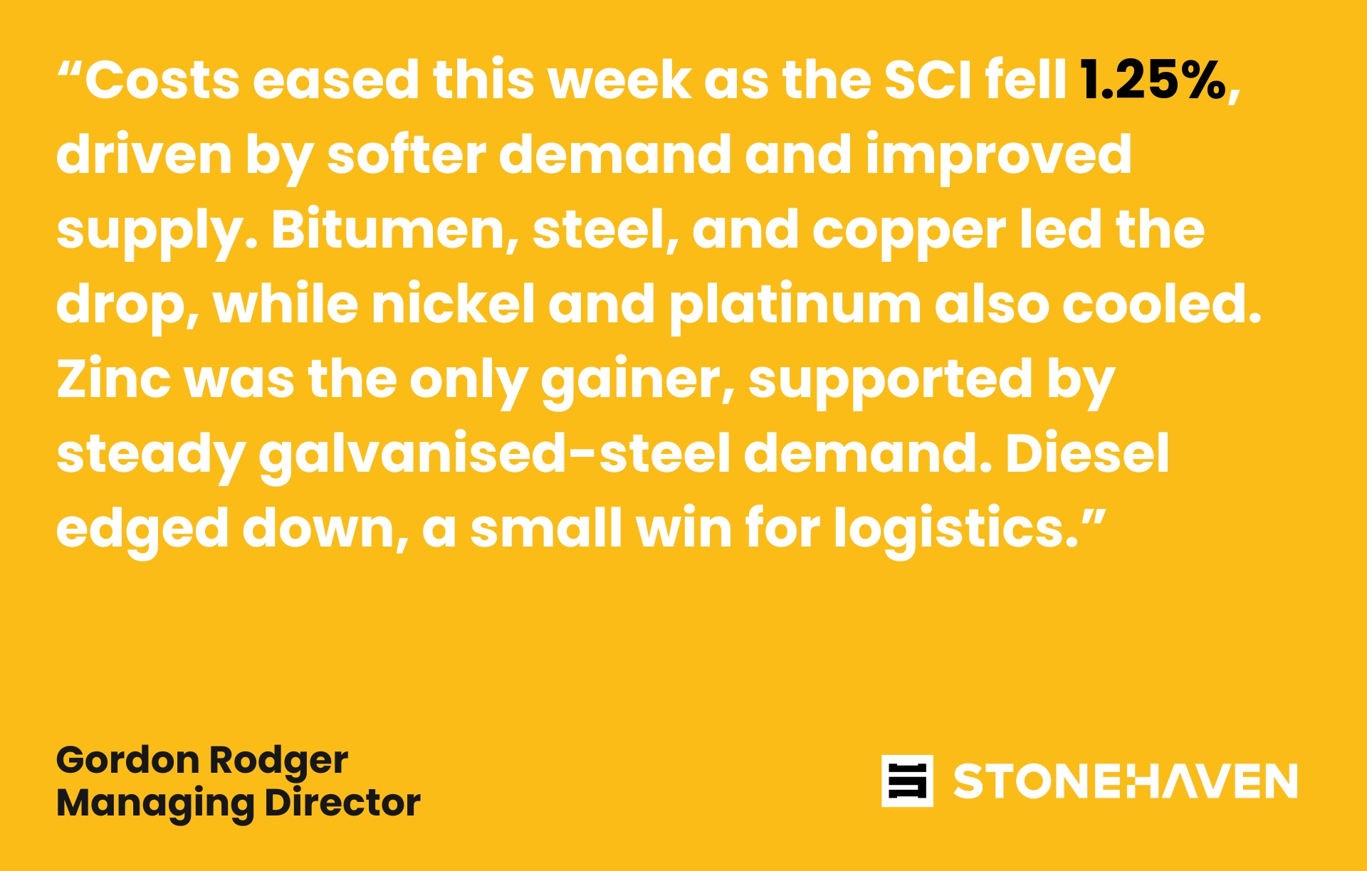 Quote on Stonehaven Insight