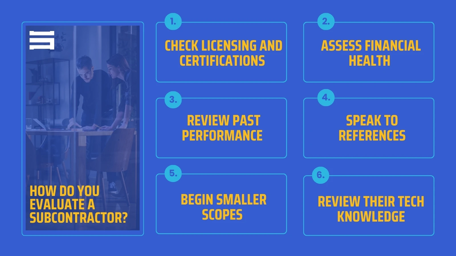 Subcontractors Evaluation Process